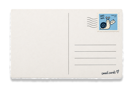 Postcard backside for your message