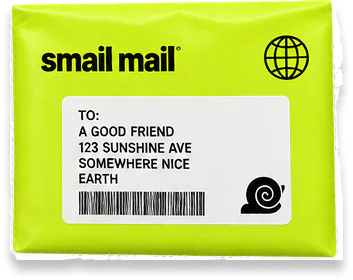 Snailmail envelope ready for delivery